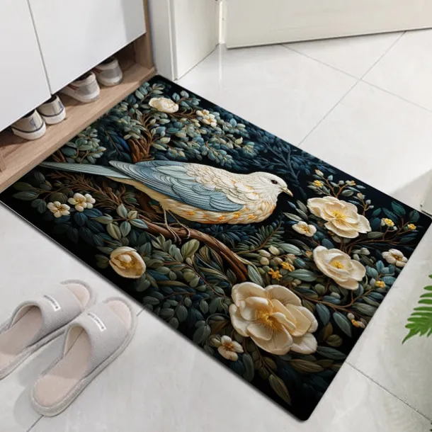 Animal Bird Floral Doormat Floor Mats Washable Rugs Kitchen Mat Non-Slip Oil Proof Rug Indoor Outdoor Mat Bedroom Decor Bathroom Mat Entrance Rug