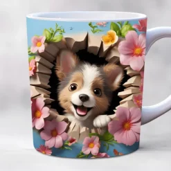 Animal Coffee Cup 3D illusion Coffee Mugs, Animal Gift Cup Travel Mug Funny Drinking Cup Desk Decor,11.2oz Ceramic Mug Tea Mug, Birthday Christmas Gifts for Animal Lovniner