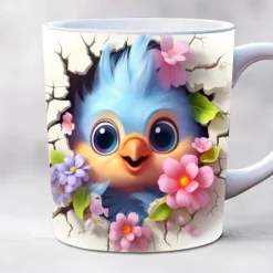 Animal Coffee Cup 3D illusion Coffee Mugs, Animal Gift Cup Travel Mug Funny Drinking Cup Desk Decor,11.2oz Ceramic Mug Tea Mug, Birthday Christmas Gifts for Animal Lovniner