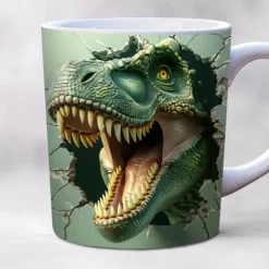 Animal Coffee Cup 3D illusion Coffee Mugs, Animal Gift Cup Travel Mug Funny Drinking Cup Desk Decor,11.2oz Ceramic Mug Tea Mug, Birthday Christmas Gifts for Animal Lovniner