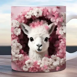 Animal Coffee Cup 3D illusion Coffee Mugs, Animal Gift Cup Travel Mug Funny Drinking Cup Desk Decor,11.2oz Ceramic Mug Tea Mug, Birthday Christmas Gifts for Animal Lovniner