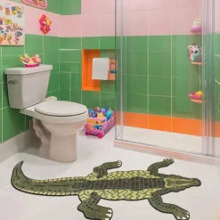 Animal Crocodile Irregular Doormat Kitchen Mat Floor Mat Non-Slip Area Rug Oil Proof Rug Indoor Outdoor Mat Bedroom Decor Bathroom Mat Entrance Rug