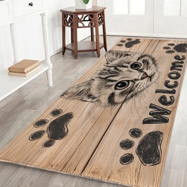 Animal Printing Area Rug Kitchen Mat Non-Slip Oil Proof Floor Mat Livingroom Rug Indoor Outdoor Mat Bedroom Decor Bathroom Mat Entrance Rug Door Mat