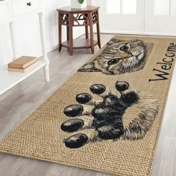 Animal Printing Area Rug Kitchen Mat Non-Slip Oil Proof Floor Mat Livingroom Rug Indoor Outdoor Mat Bedroom Decor Bathroom Mat Entrance Rug Door Mat
