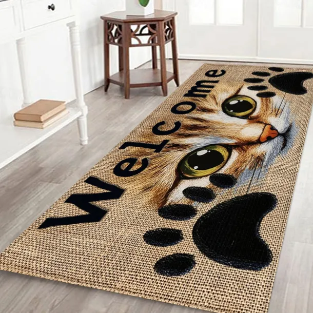 Animal Printing Area Rug Kitchen Mat Non-Slip Oil Proof Floor Mat Livingroom Rug Indoor Outdoor Mat Bedroom Decor Bathroom Mat Entrance Rug Door Mat