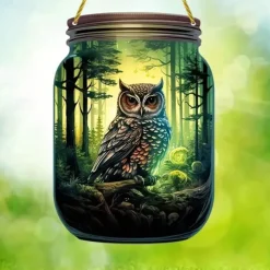 Animal Style 2D Acrylic Decorative Plaque - Acrylic Sign Decoration - Stained Glass Window Hanging Pendant Sun Catcher - Green Forest Landscape Decor - Perfect Tropical Home Decoration