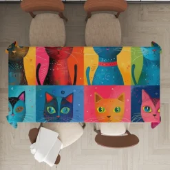 Animal Tablecloths for Family Gathering, Dining Table