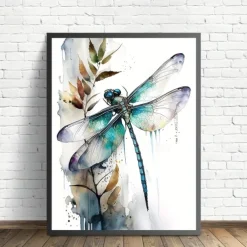 Animal Wall Art Canvas Dragonfly Prints and Posters Pictures Decorative Fabric Painting For Living Room Pictures No Frame