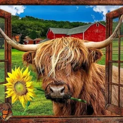 Animal Wall Art Canvas Farm Cows Canvas Prints and Posters for Home Decor Without Frame