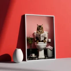 Animal Wall Art Canvas Funny Series Prints and Posters Pictures Decorative Fabric Painting For Living Room Bathroom Toilet Pictures No Frame