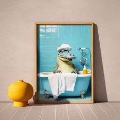 Animal Wall Art Canvas Funny Series Prints and Posters Pictures Decorative Fabric Painting For Living Room Bathroom Toilet Pictures No Frame