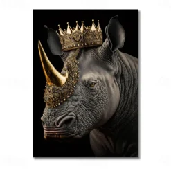 Animal Wall Art Canvas Prints and Posters Abstract Portrait Pictures Decorative Fabric Painting For Living Room Pictures No Frame