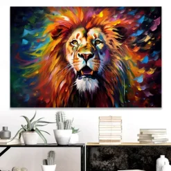Animals Wall Art Canvas Majestic Lion Prints and Posters Pictures Decorative Fabric Painting For Living Room Pictures No Frame