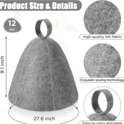 Anti Heat Sauna Hat Thicken Wool Felt Shower Cap Quickly Towel Men Women Cap Satin Hat Hair Night Sauna Bathroom Accessories