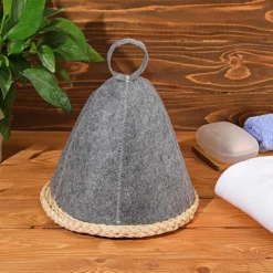 Anti Heat Sauna Hat Thicken Wool Felt Shower Cap Quickly Towel Men Women Cap Satin Hat Hair Night Sauna Bathroom Accessories