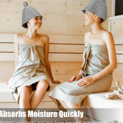 Anti Heat Sauna Hat Thicken Wool Felt Shower Cap Quickly Towel Men Women Cap Satin Hat Hair Night Sauna Bathroom Accessories