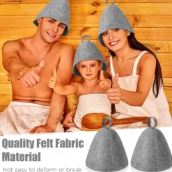 Anti Heat Sauna Hat Thicken Wool Felt Shower Cap Quickly Towel Men Women Cap Satin Hat Hair Night Sauna Bathroom Accessories