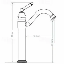 Antique Brass Single Handle Bathroom Sink Faucet Brushed Brass Long Reach Bathroom Faucet Mixer Tap