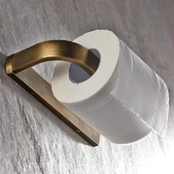 Antique Brass Toilet Roll Paper Holders,Towel Ring Hangers Bath Collection Set Wall Modern Mount