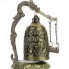 Antique Bronze Dragon Bell - Majestic Feng Shui Decor - Hand-Crafted Metal Ornament for Collectors & Home Aesthetics
