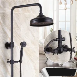 Antique Shower System Faucet Combo Set, 8