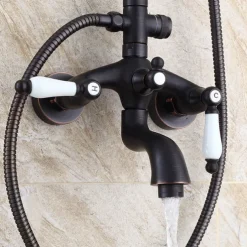 Antique Shower System Faucet Combo Set, 8
