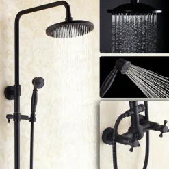 Antique Shower System Faucet Combo Set, 8