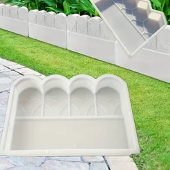 Antique-Style Cement PMMJ Brick Mold for Perfect Garden Fence, Yard, Lawn Edging & Flower Bed Borders