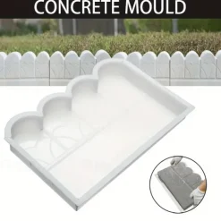 Antique-Style Cement PMMJ Brick Mold for Perfect Garden Fence, Yard, Lawn Edging & Flower Bed Borders