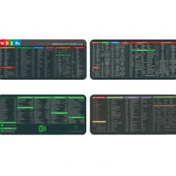 Anti-Slip Keyboard Pad, Quick Key Super Large Keyboard Anti Slip Pads, Keyboard Anti Slip Pads, Shortcuts Mouse Pad Large Water-Proof with Office Software Shortcuts Pattern