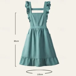 Apron, Kitchen, Household Cooking Special Double-Layer Waterproof and Oil Proof Fabric, Cute Princess Style Women's Apron