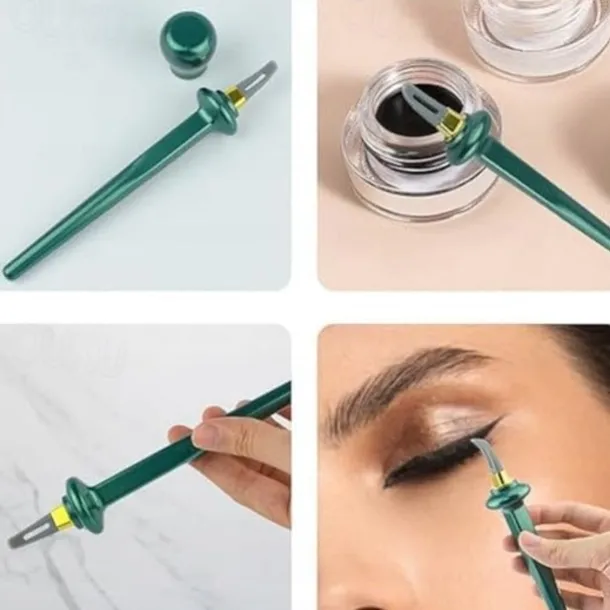 Arcbelle Eyeliner Set - Multi-Purpose Make-Up Application Tool,Easy Application Eyeliner Pen with Silicone Tool for Precise Eye and Lip