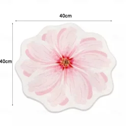 Area Rugs Flower Shaped Rugs Simple 3D Big Flower Carpet Washable Floor Mats