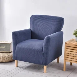 Armchair Cover Slipcover T-shaped Jacquard Corn Fleece Tub Chair for Living Room Bedroom Office Elastic Single Sofa Covers Home Bar Counter