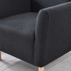 Armchair Cover Slipcover T-shaped Jacquard Corn Fleece Tub Chair for Living Room Bedroom Office Elastic Single Sofa Covers Home Bar Counter