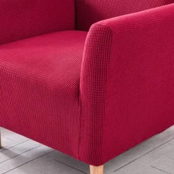 Armchair Cover Slipcover T-shaped Jacquard Corn Fleece Tub Chair for Living Room Bedroom Office Elastic Single Sofa Covers Home Bar Counter