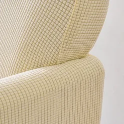 Armchair Cover Slipcover T-shaped Jacquard Corn Fleece Tub Chair for Living Room Bedroom Office Elastic Single Sofa Covers Home Bar Counter