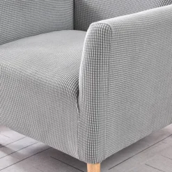 Armchair Cover Slipcover T-shaped Jacquard Corn Fleece Tub Chair for Living Room Bedroom Office Elastic Single Sofa Covers Home Bar Counter