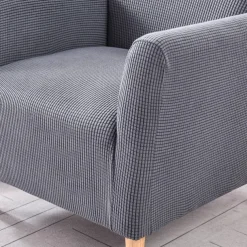 Armchair Cover Slipcover T-shaped Jacquard Corn Fleece Tub Chair for Living Room Bedroom Office Elastic Single Sofa Covers Home Bar Counter