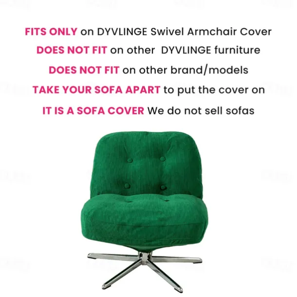 Armchair Cover Solid Color Yarn Dyed (Without Sofa Only Cover) DYVLINGcover LITB PRIME cover
