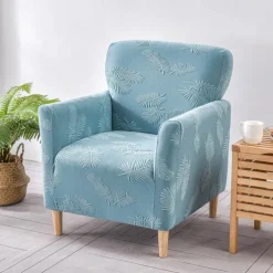 Armchair Cover Tub Chair Slipcover T-shaped Jacquard for Living Room Bedroom Office Elastic Single Sofa Covers Home Bar Counter