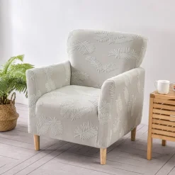 Armchair Cover Tub Chair Slipcover T-shaped Jacquard for Living Room Bedroom Office Elastic Single Sofa Covers Home Bar Counter