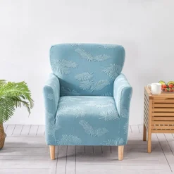 Armchair Cover Tub Chair Slipcover T-shaped Jacquard for Living Room Bedroom Office Elastic Single Sofa Covers Home Bar Counter