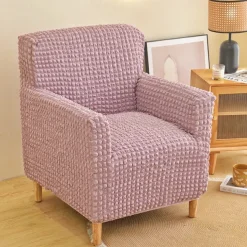 Armchair Cover Tub Chair Slipcover T-shaped Jacquard for Living Room Bedroom Office Elastic Single Sofa Covers Home Bar Counter