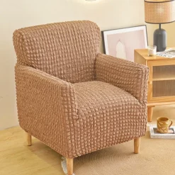 Armchair Cover Tub Chair Slipcover T-shaped Jacquard for Living Room Bedroom Office Elastic Single Sofa Covers Home Bar Counter