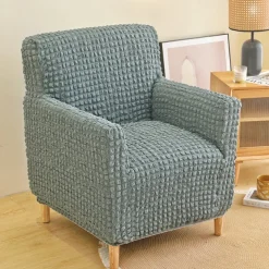 Armchair Cover Tub Chair Slipcover T-shaped Jacquard for Living Room Bedroom Office Elastic Single Sofa Covers Home Bar Counter