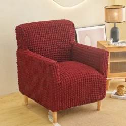 Armchair Cover Tub Chair Slipcover T-shaped Jacquard for Living Room Bedroom Office Elastic Single Sofa Covers Home Bar Counter