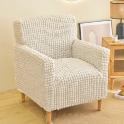 Armchair Cover Tub Chair Slipcover T-shaped Jacquard for Living Room Bedroom Office Elastic Single Sofa Covers Home Bar Counter