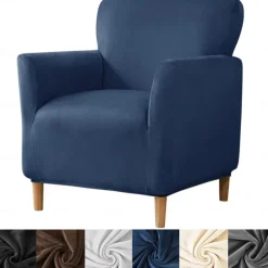 Armchair Slipcover,Stretch Velvet Armchair Cover Soft Chair Covers with Arms for Living Room Furniture Protector