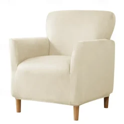 Armchair Slipcover,Stretch Velvet Armchair Cover Soft Chair Covers with Arms for Living Room Furniture Protector